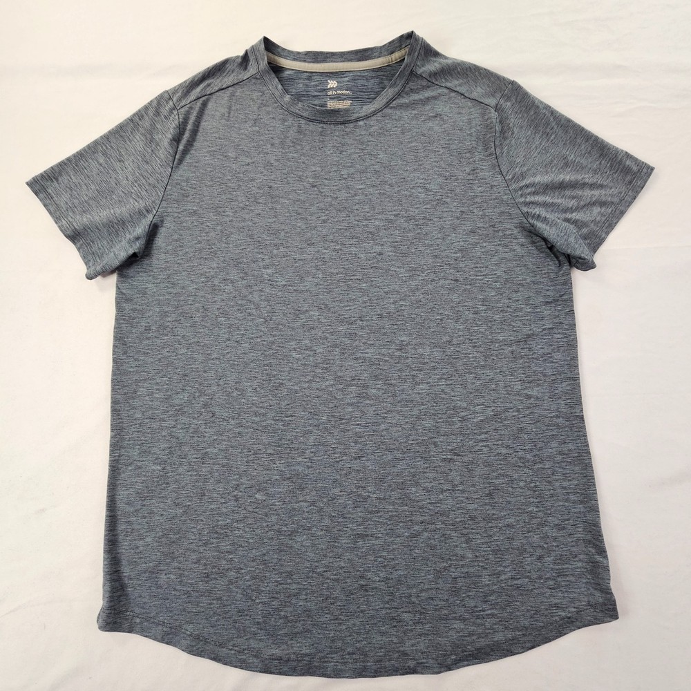 All in Motion Gray Short Sleeve Polyester Spandex Performance T-Shirt Men’s L