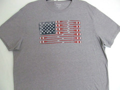J Crew Oars American Flag Graphic Tee T Shirt Size XL Easy Care Lightweight