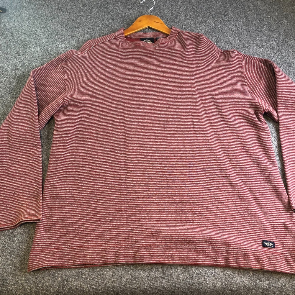 Dockers Levis Shirt Men Large Red Blue Striped Y2K Skate Surf Vintage Boxy Baggy