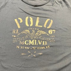 90s Polo Ralph Lauren RL67 Graphic T-Shirt Olive Green XL