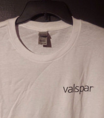 Valspar Lowes MVP White XXL T shirt Gildan Dry 50/50 cotton, poly & Black Hat