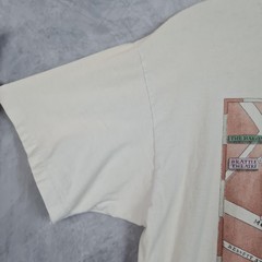 Vntg HMV Boston Shirt Mens Large White Harvard Square Record Store Single Stitch