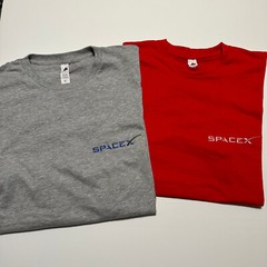 SpaceX Stitched T-Shirt NASA Elon Musk Tesla Space X Embroidery StarShip BFR