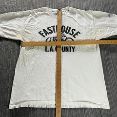 Vintage Elrod Racing Fasthouse LA County T-Shirt White Large Men’s Moto Graphic