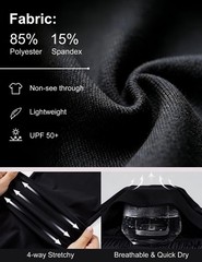 4 Pack Men’s Compression Shirts Short Sleeve Cool Dry Workout TShirt Undershi…