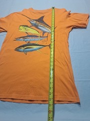 Guy Harvey T-Shirt Mens Ocean Sport Fishing Offshore Bluewater Medium Orange