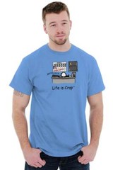 Life Is Crap Bad Day Accountant Tax Day Time Womens or Mens Crewneck T Shirt Tee