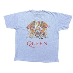 Queen T-Shirt XXL Grey Official Tour Merchandise Freddie Mercury Band Crest Logo