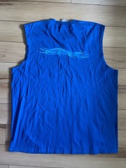 Vintage Y2k Blue Nike Muscle Tee With Flame Detail Size XXL