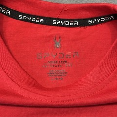 Spyder Mens Large Graphic T Shirt Red Exploring USA Outdoor Logo Stretch NWT