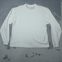 Vintage Fruit of the Loom Shirt Men XL White Mock Neck Long Sleeve USA 90s Thras