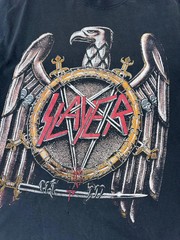 Vintage Slayer T Shirt 90s Rock Band Distrissed Men Size L black