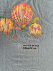 Vtg Laguna Beach California Surfer Graphic T-Shirt M 38-40 90s Hot Air Balloons