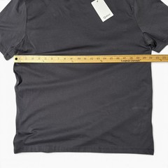 Quince Pima Cotton Luxe Touch Tee Mens Size L Dark Coal Crew Neck NWT