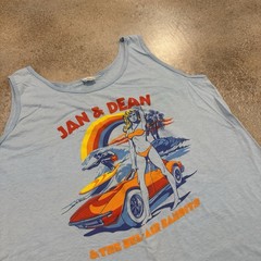 Vintage 80s Jan & Dean Bel Air Bandits Tank Top Shirt L Signed Surf Rock Tour