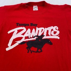 vintage 80s TAMPA BAY BANDITS USFL FOOTBALL T-Shirt 2XS soft