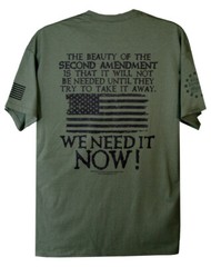 Preserve the Second Amendment We Need it Now Flag Militia T-Shirt Gun Rights 2A