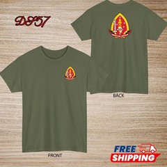 1st Battalion 2nd Marine Regiment USMC T-Shirt Logo S to 5XL Made In USA