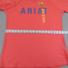 Ariat Rebar Shirt Womens Large Coral Long Sleeve Logo Pre Shrunk Cotton Tee