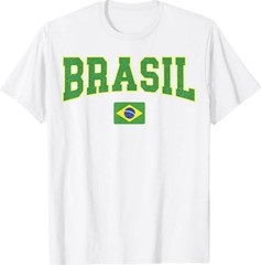Brazil Flag Yellow Green Proud Brazilian Men Women Brasil T-Shirt