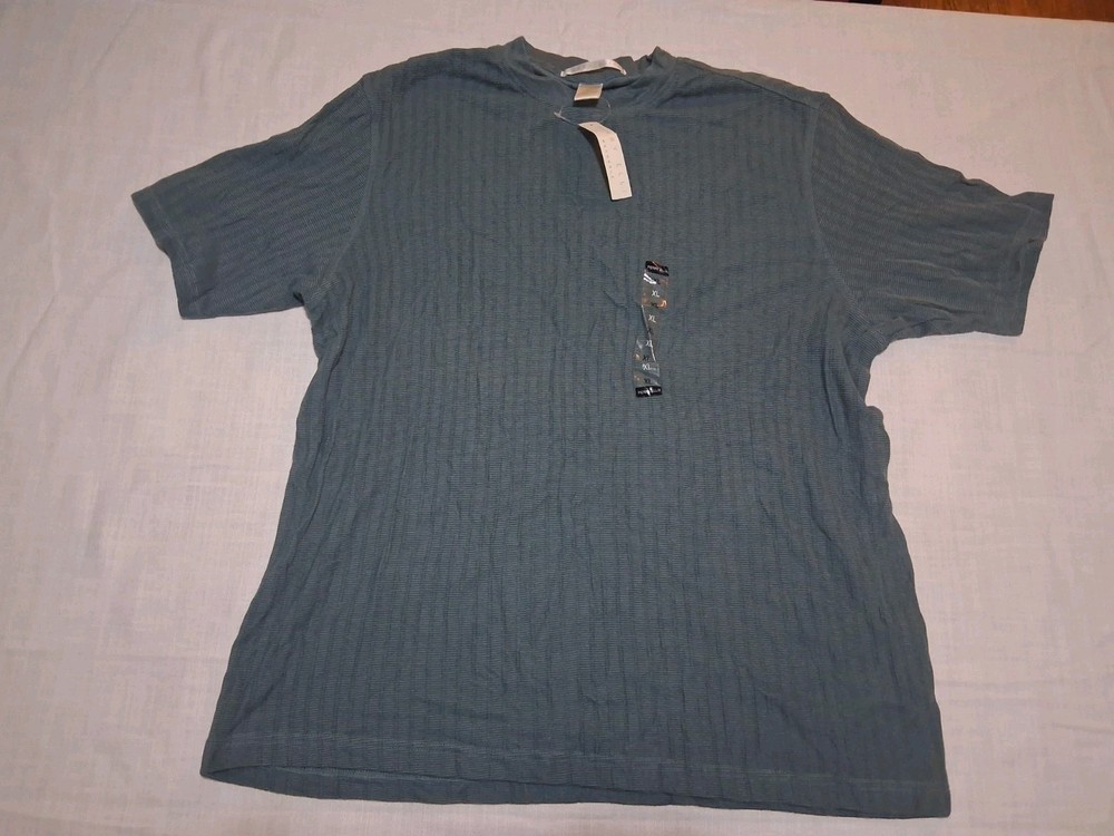 Perry Ellis 100% Cotton Short Sleeve Shirt Size XL