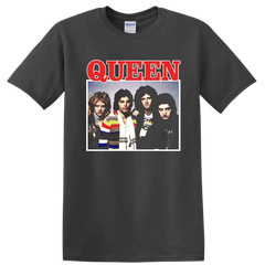 Queen Rock Band T Shirt Freddie Mercury Portrait Music Tee Vintage Style