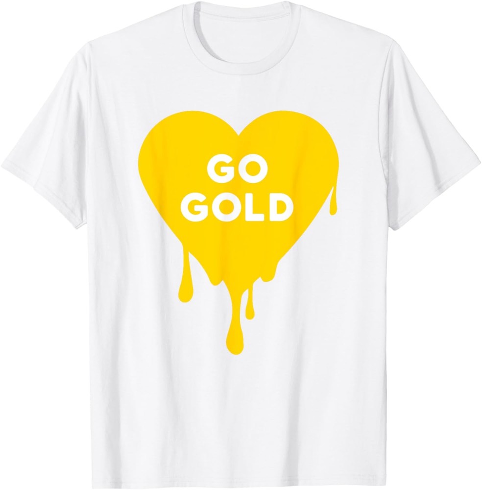 Go gold- Gold team, Color War, Camp, Dripping Heart cute T-Shirt