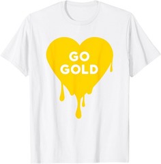 Go gold- Gold team, Color War, Camp, Dripping Heart cute T-Shirt