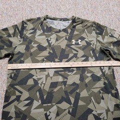 Under Armour Freedom Shirt Mens XL Green Camo Graphic Tee USA Flag 11107