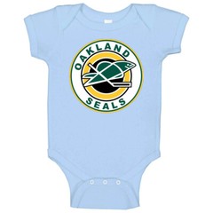 Oakland Seals Retro Hockey Logo Baby One Piece