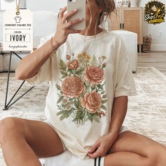 Retro Rose Graphic Romantic Comfort Tee