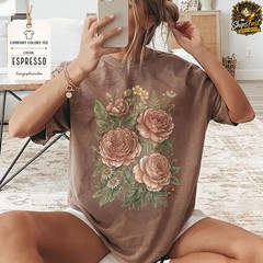 Retro Rose Graphic Romantic Comfort Tee