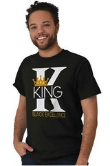 Melanin King Strong Black Man Educated BLM Womens or Mens Crewneck T Shirt Tee