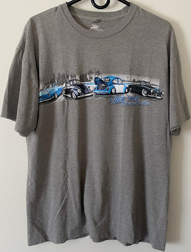 Newport Blue Volkswagen Beetle Mens T Shirt M Gray I Dub Thee Bad Boys Y2K 2017