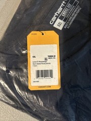 Carhartt Men’S TK0084-M Large Short Sleeve T-Shirt – Navy 3 Buttons Henley Navy