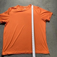 CRANE T-Shirt Men’s Large Orange Crew Neck Active 95% Polyester 5% Elastane