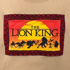 Disney Shirt Mens Small Tan The Lion King Graphic Print Casual Short Sleeve Tee