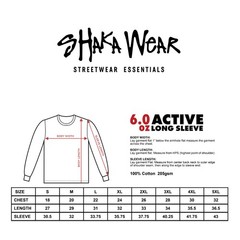 Pack Of 6 Shaka Wear ACL Mens Active TShirt Superior Quality Long Sleeve T-Shirt