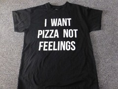 Brisco Brands Mens Shirt Large black logo graphic pizza humor