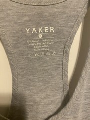 Yaker Bodybuilding Racerback Tank top Gray cotton poly blend size Small NWOT