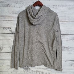 Polo Ralph Lauren Mens Medium Heathered Gray Cotton Long Sleeves Hooded T-Shirt