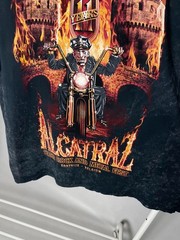 West Coast Choppers Size XXXL Vintage Alcatraz Fire Biker Merch Grey Tee T Shirt