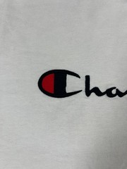 Champion T Shirt Mens 2XL White Cotton Logo Embroidered Crew Neck Straight Hem