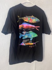 Salt Life Short Sleeve Graphic T-Shirt Black Cotton Crew Neck Men L