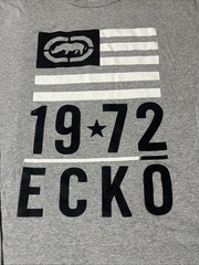 Ecko Unltd Mens Long Sleeve Grey Casual Adult Front Print XL