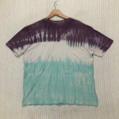 SUNA Key West Florida Tie Dye T-Shirt Beach Paradise Palm Trees Purple Teal