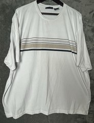 Puritan Striped Tee Shirt 3XL Comfort Easy Care Some Wear Around Neck See Pics