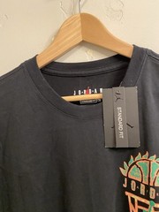 Air Jordan DNA Hoop on Fire Double Sided Tee Sz Large Black Standard Fit NWT