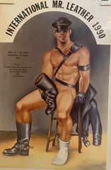 New Men’s Sexy White Tom of Finland Mr. Leather Short Sleeve Cotton T-Shirt-Gay