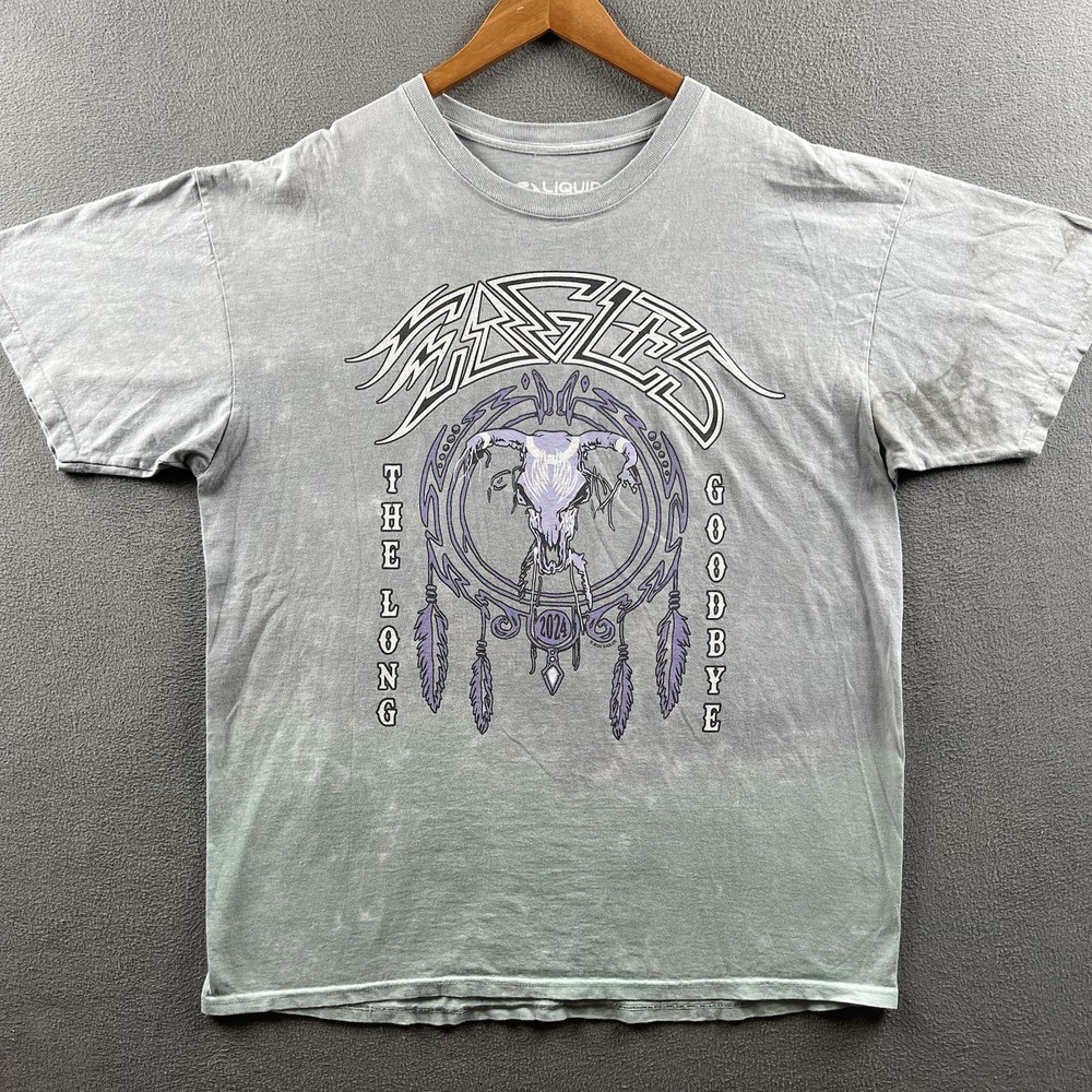 The Eagles Shirt Mens 2XL Tie Dye Liquid Blue The Long Goodbye 2024 Band Tour